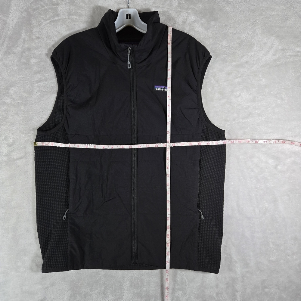Patagonia Nano Air Light Hybrid Vest Men Size L Large Black Waffle Grid Full Zip - Picture 7 of 10